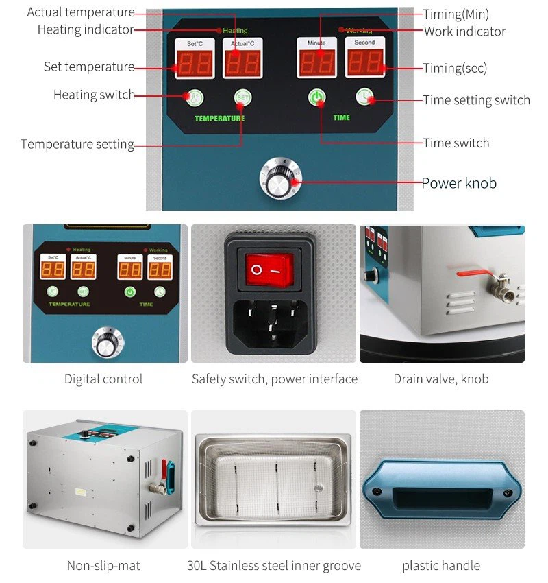 30L High Frequency Power Ultrasonic Cleaner
